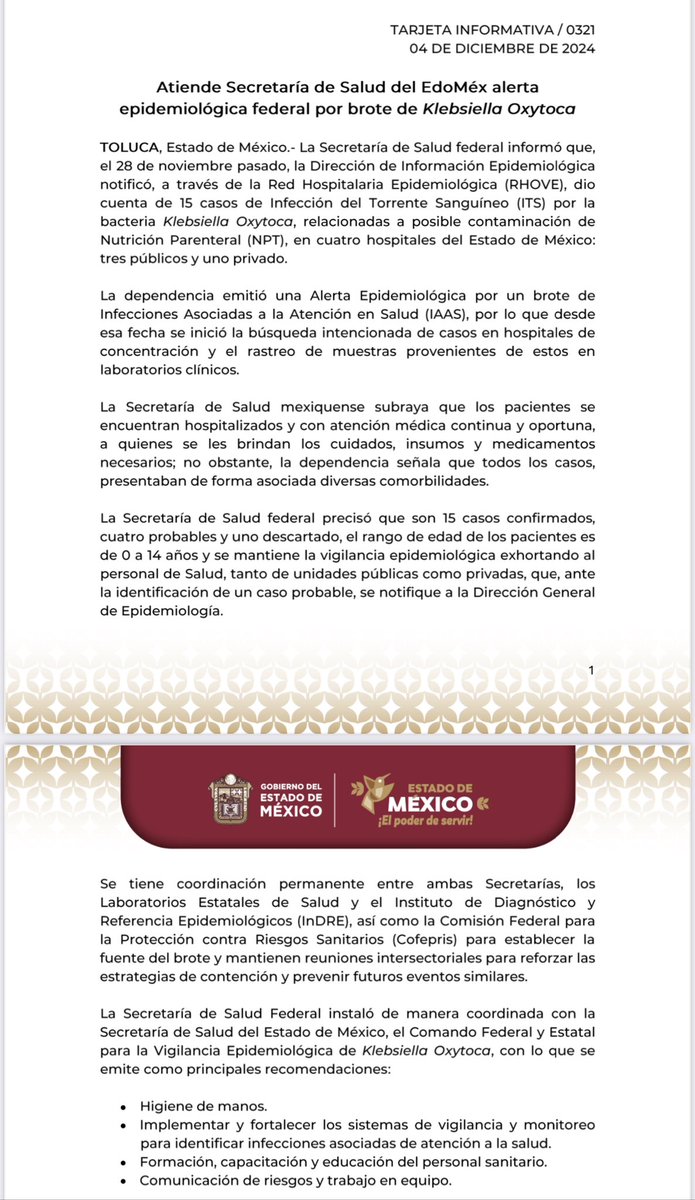 3 hospitales del Estado de México mataron a 13 bebés al administrarles bacterias por medio de alimentación intravenosa.

13 familias rotas. 

Bienvenidos a Dinamarca.