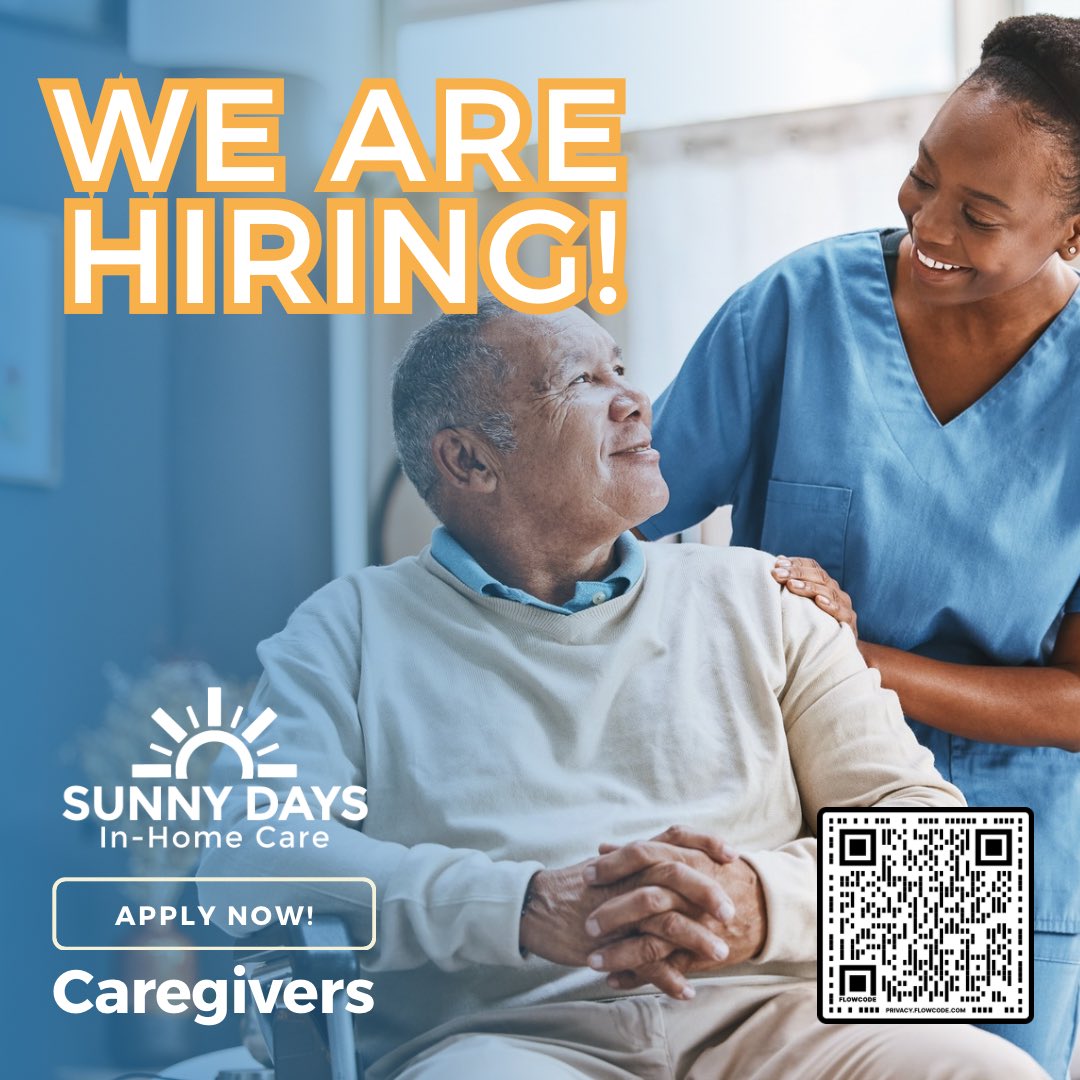 SunnyDaysIHC's tweet photo. There’s a special person waiting for you to take care of them this holiday season! Join our team of caring professionals and get placed with a client immediately after passing your background check and TB screening. Make someone’s life sunnier today! ☀️❤️🎉 https://t.co/3CZB39J6zy