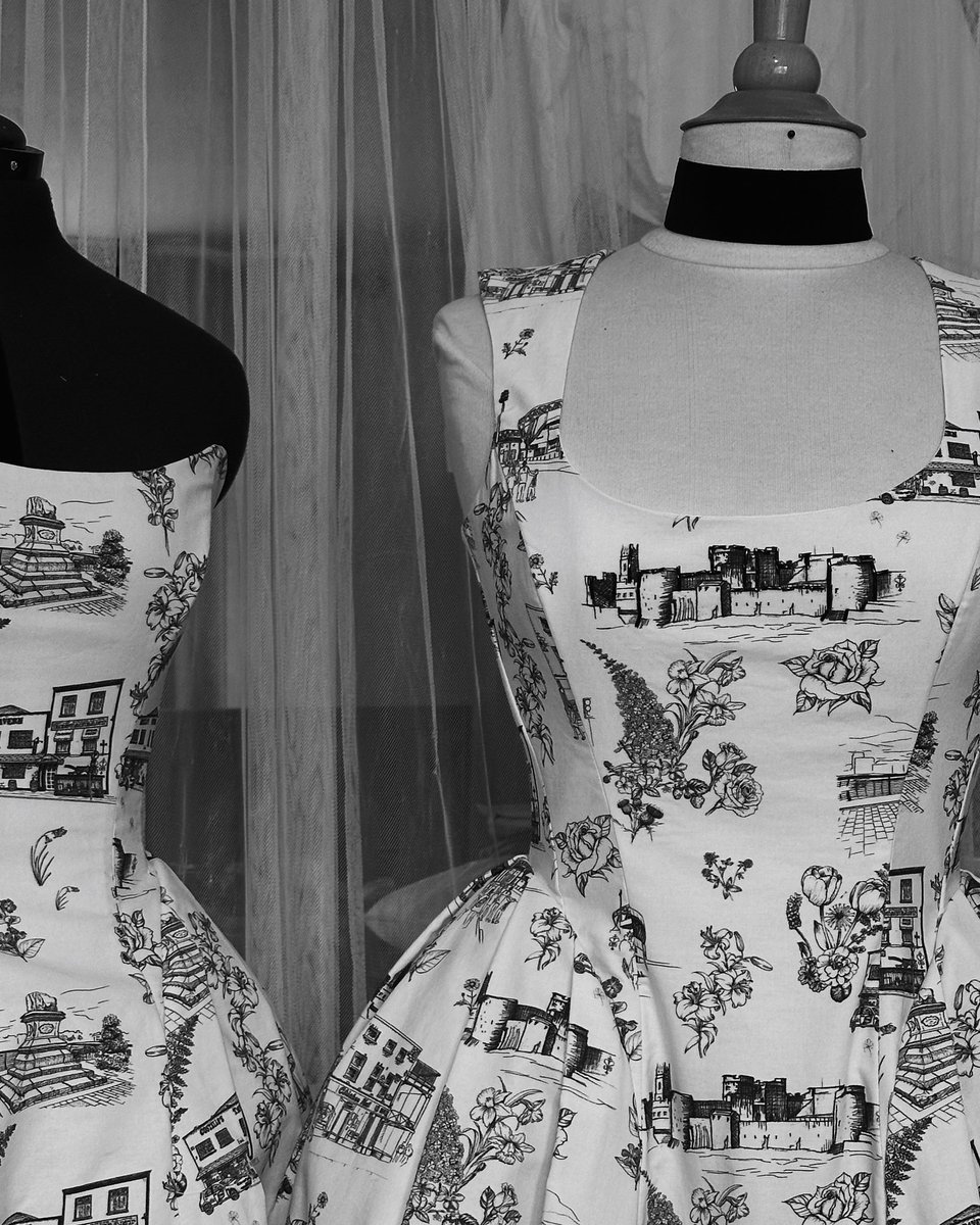 france_midwest's tweet photo. Limerick is home to so many talented fashion designers. One of them is Mary O’Sullivan for whom 🇫🇷 has always been a source of inspiration. Here’s an example with her beautiful reinterpretation of the famous French Toile de Jouy, celebrating the city’s culture, history &amp; vibrancy https://t.co/DglbGp3s38