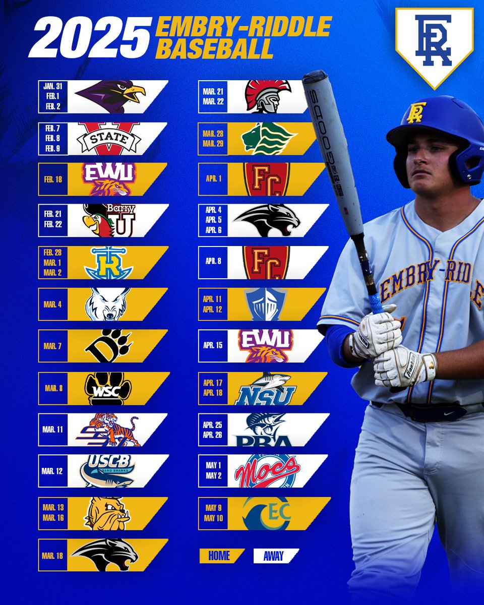 Mark your calendars, folks. The 2025 schedule is out NOW!! Lots of good ball to be had this season. Make sure you tune in on the SSC Digital Network and come out to Sliwa Stadium! #GoERAU