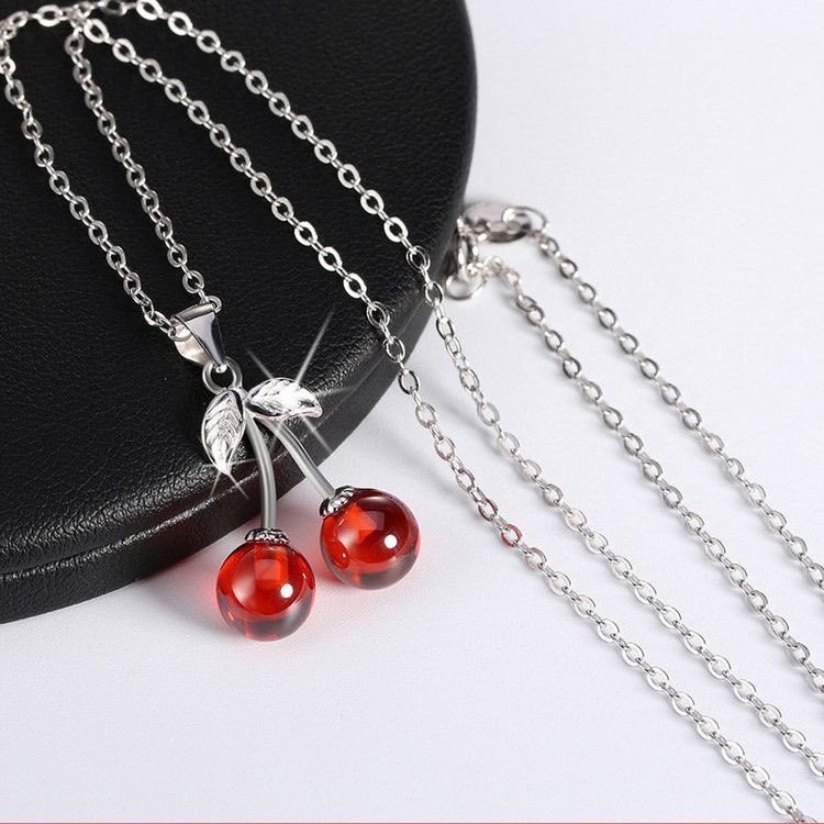 BluericaStore's tweet photo. Cherry necklace 🍒 https://t.co/pfqXSwwefL