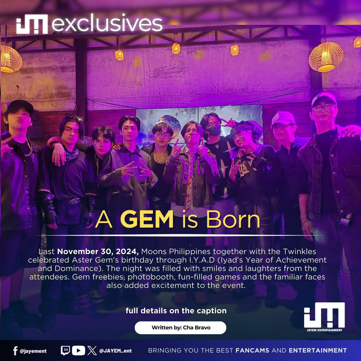 JAYEM_ent's tweet photo. [ARTICLE]

A Gem is Born 

Full article 🔗: https://t.co/eKKTsSTioQ

#IYAD #ASTER
#IyadsYearofAchievementsandDominance
#ASTER_Gem https://t.co/aqgIy4WzQm