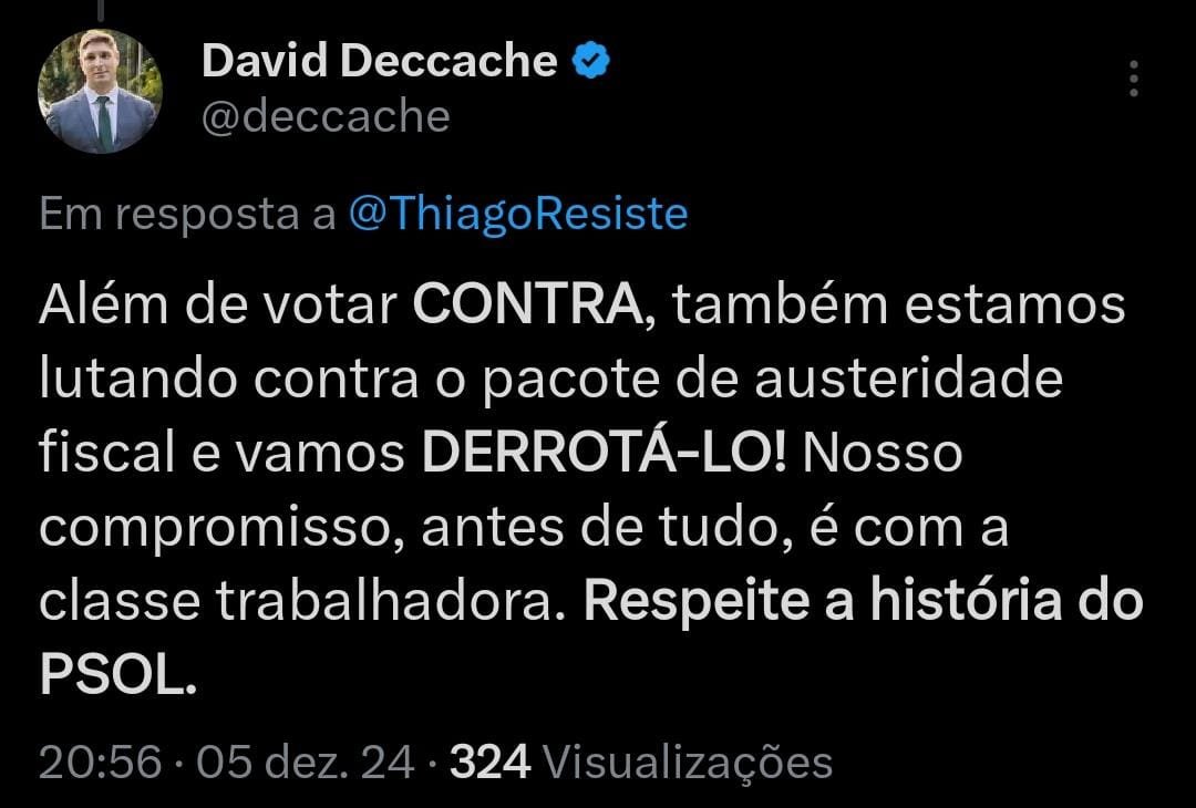 "Respeite a história do PSOL."
A história do PSOL:

-Apoiaram Bretas
-Apoiaram a Lava Jato
-Apoiaram o golpe
-20 anos combatendo o PT
-Não elegeram nenhum prefeito em 2024