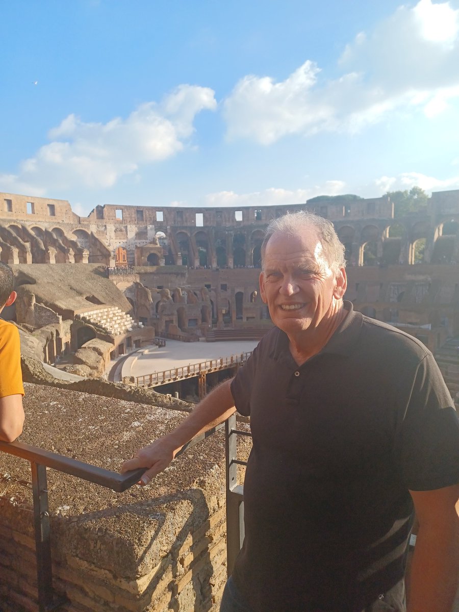 Inside the Colosseum in Rome. Rome is a great city. Lots to see. Just don't drive.