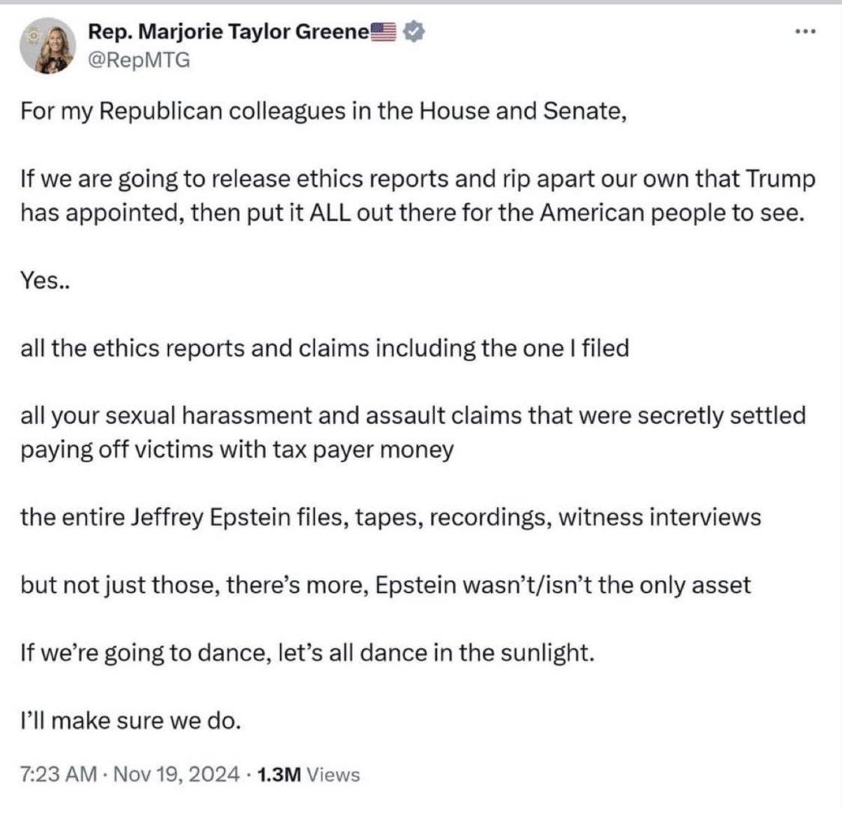 JheffMathis's tweet image. Marjorie was about to bring the house down because she was not getting any place in the cabinet. In a second they created a new position, so she would STFU! 🤨🤪🤣

#elon #elonmusk #marjorietaylorgreene #trump #vivek