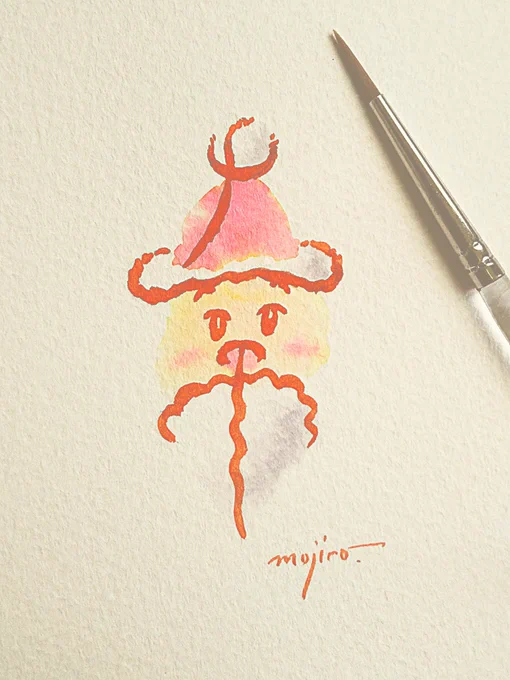 「幸」の文字絵~幸せ運ぶサンタクロース~#サンタクロース・デー#クリスマス 