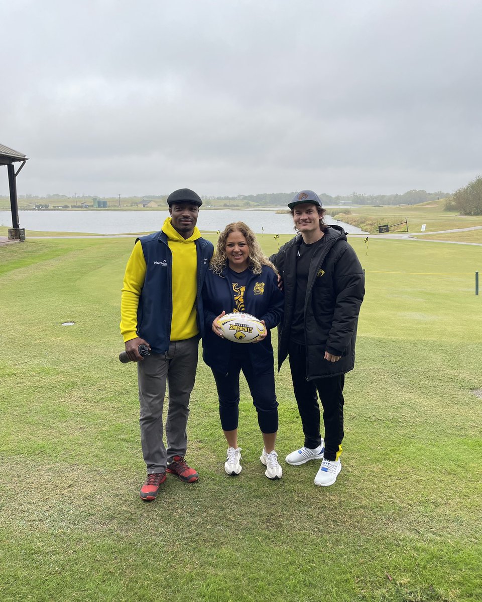 HOUSaberCats's tweet image. We had a great time this morning at the 2024 Viking Cup Golf Tournament! Thank you for having us, @sttheresasocial 😼 #CatsInTheCommunity