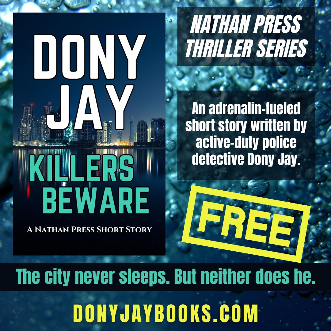 DonyJayBooks's tweet photo. Want a taste of real-life police work? Check out my FREE short story #KillersBeware. Go to https://t.co/JRbPJGkq56 for more information.
#Thriller #Mystery #Readers
#ReadersCommunity #CrimeThriller #ThinBlueLine #InValorThereIsHope #Free #NathanPress #ShortStory
⬛️🟦⬛️ https://t.co/a9eD3gvBai