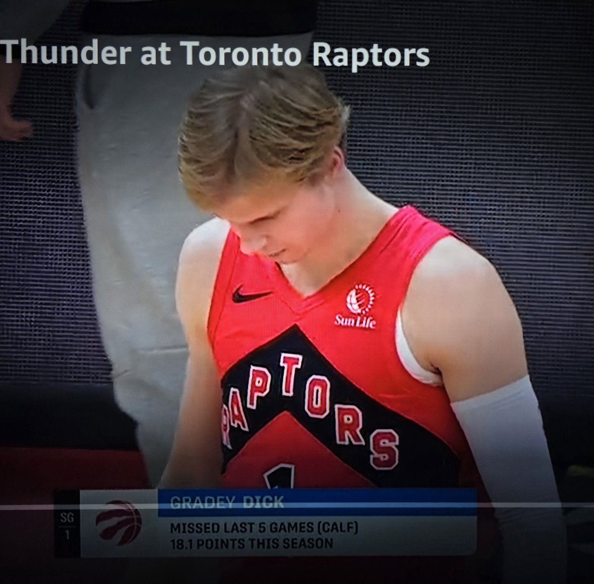 2runtoP's tweet photo. Good to see #Dick back in action tonight!

@raptors #letsgoraptors #WeTheNorth @NBACanada https://t.co/2aOtvB2nYb