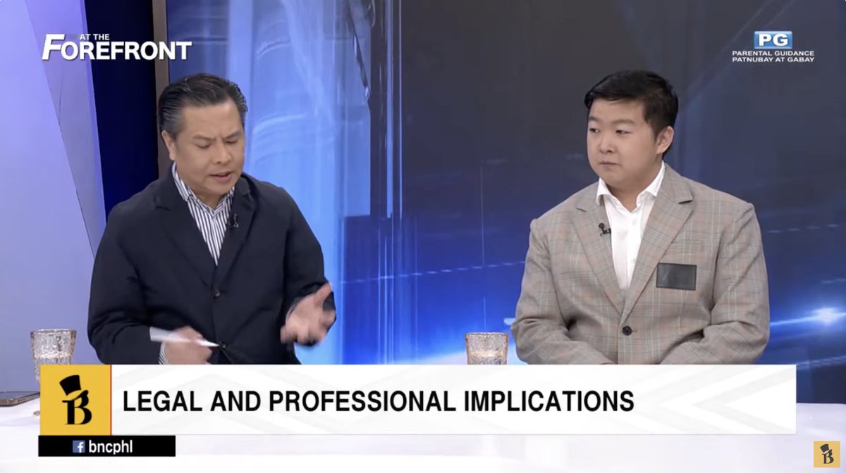 bncdotph's tweet photo. THREAD: Ferdi Salvador is #AtTheForefront to discuss the details of some of the most pressing national issues.

Joining us today is Atty. Sean Lee, who will delve into the potential legal, social, and personal implications of the controversy surrounding Maris Racal and Anthony Jennings. | LIVE https://t.co/NRyZ3ihmA5

📺 Free TV Ch. 31, Cignal Ch. 24, Converge Ch. 74
📱 Cignal Play, BNC YouTube and Facebook