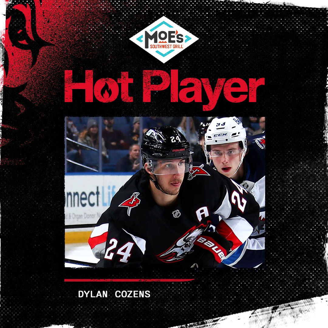 Cozey scores, you score!

Get 25% off at <a href="/BuffaloMoes/">Moe's Buffalo</a> tomorrow → sabres.com/moeshotplayers