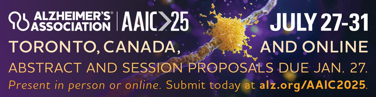 Abstracts submissions are now open for #AAIC25 !
Do not miss the opportunity to share your research with a large group of international investigators. <a href="/ISTAART/">ISTAART</a>