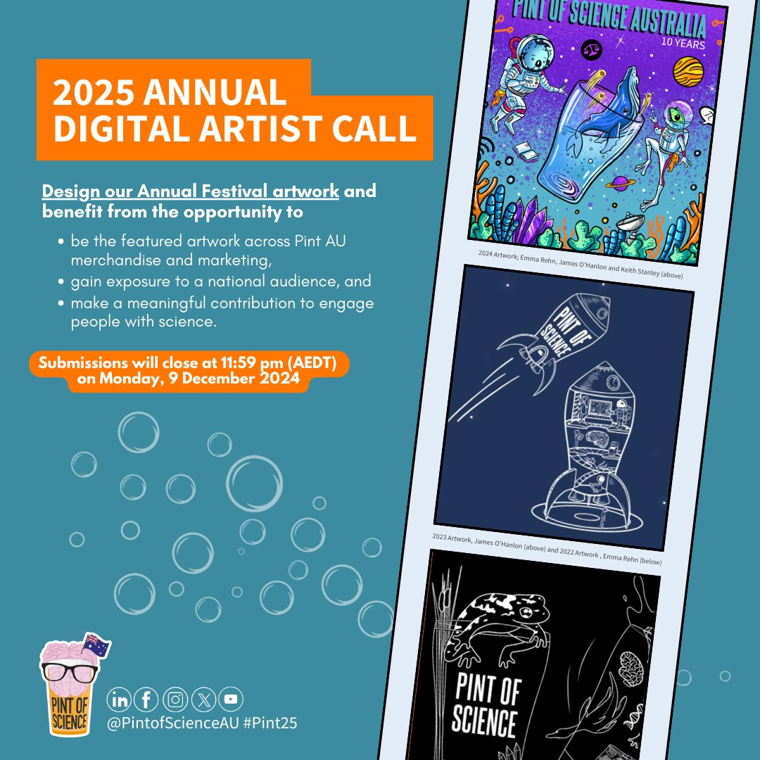Final chance to be the Annual Digital Artist for our next festival!

Submissions close this coming Monday, 9 December at 11:59 pm (AEDT).

Read the full brief on our website. 
👉 bit.ly/4eCuZM0