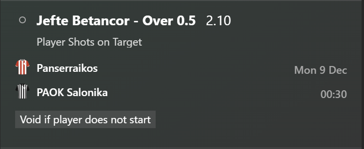 Shotsforthots's tweet image. 🇬🇷 Greek Super League

Jefte Betancor - Over 0.5 SOT

📊L5 - 2,1,2,1,2
VS  Big 4 - 1,1,1

Who would have thought, the most inform striker in europe plays for Panserraikos lol. Dudes been on a tear scoring in 8 games in a row. Let&apos;s see if he can continue his epic run v PAOK