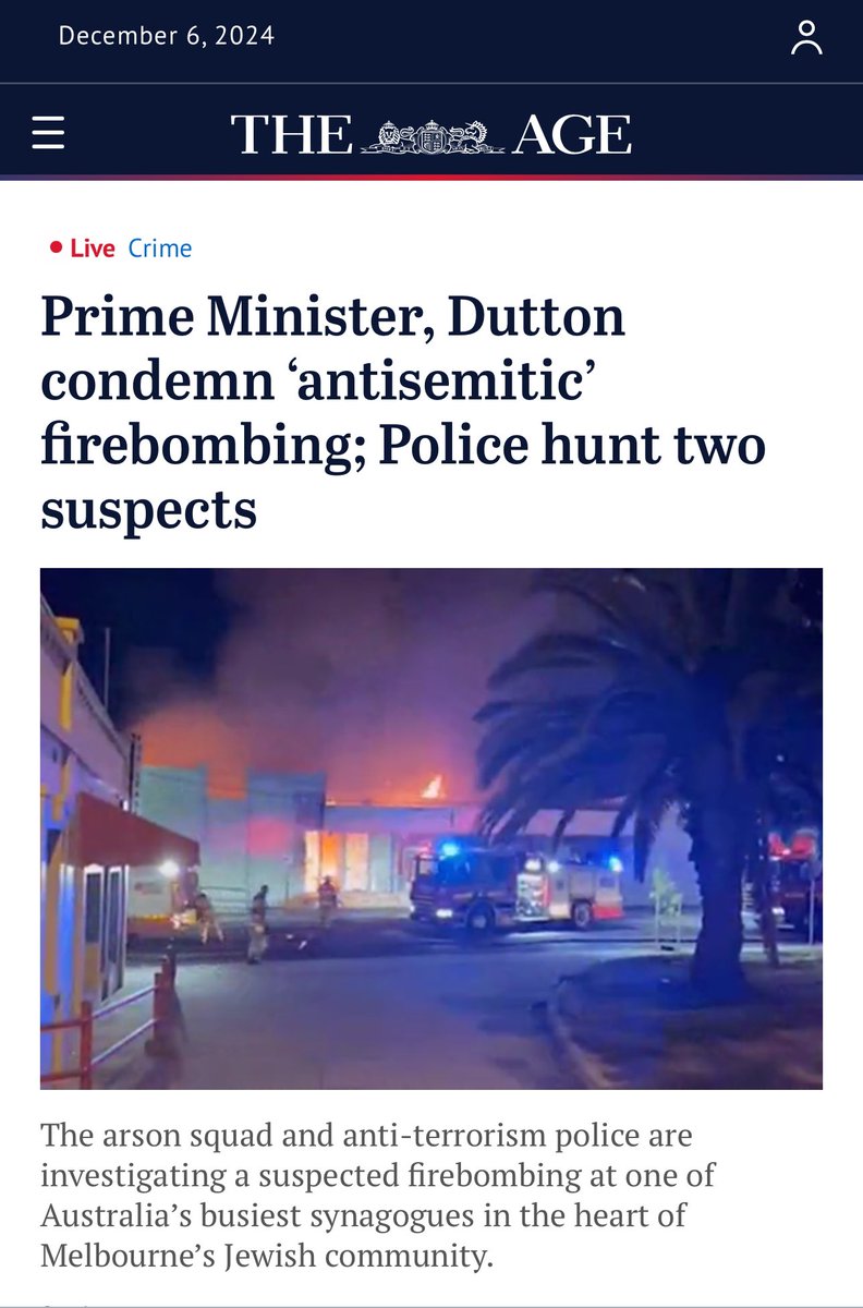 What’s going on with those quotation marks <a href="/theage/">The Age</a>? What part of a firebombing of a synagogue warrants mealy-mouthed indirectness?