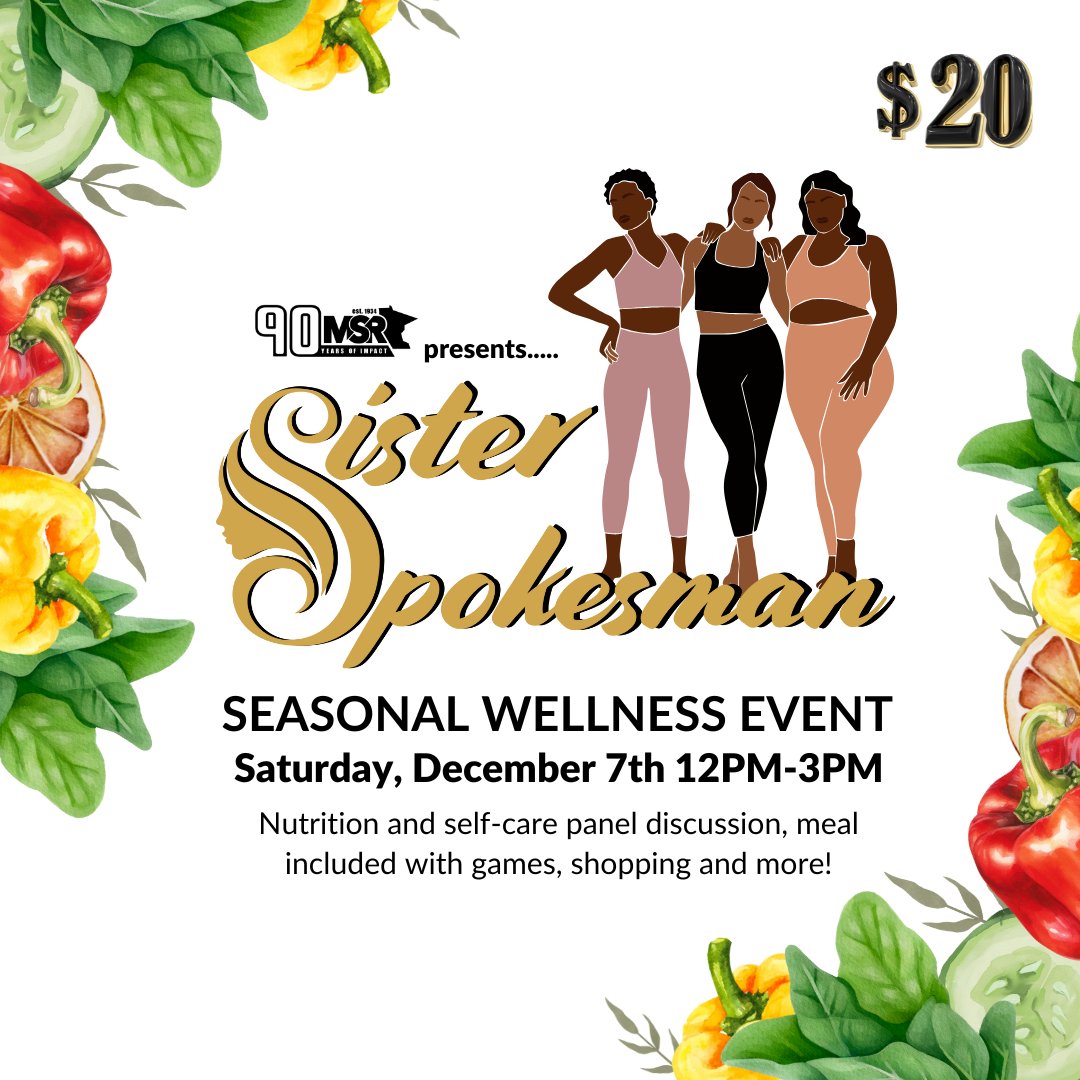 oin us for a panel of experts discussing holiday indulgences and their impact on mental and physical health. Get tips on eating smart, self-care, and healthier choices. Plus, enjoy a plate of food with your ticket! Hosted by The Sister Spokesman. #healthyholidays #mentalhealth