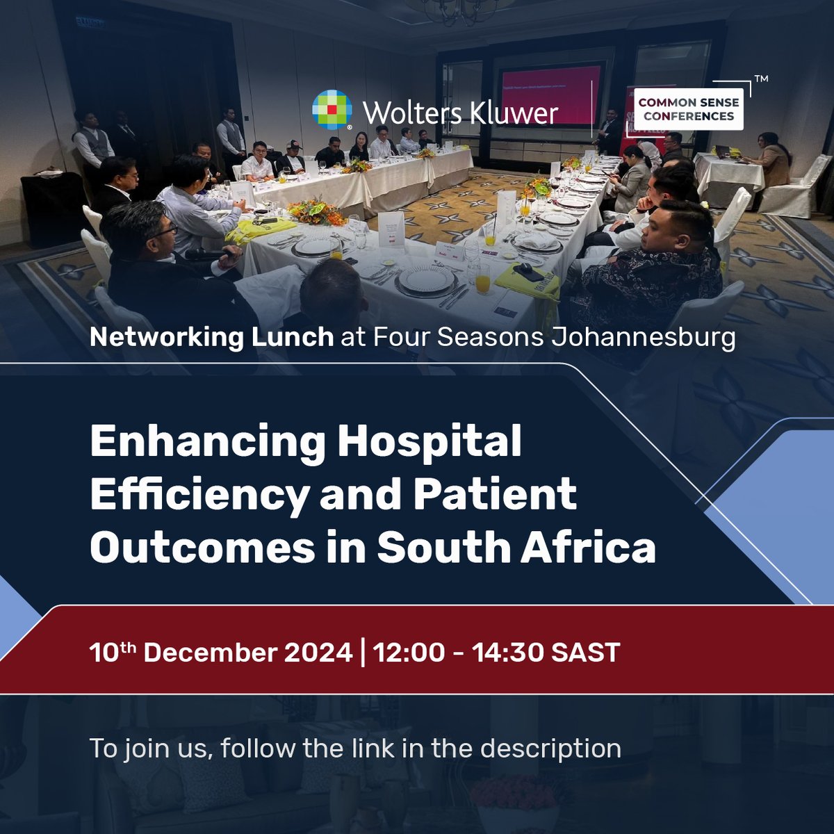 Join us on Dec 10th, 2024, at Four Seasons Johannesburg, for a thought-provoking roundtable discussion on enhancing hospital efficiency and patient outcomes! 

Apply now: bit.ly/4fjE5yh 

#healthcare #hospitalmanagement #medicine