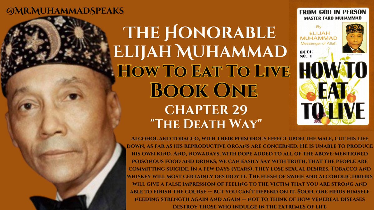 worldwide18751's tweet photo. How To Eat To Live #elijahmuhammad #mrmuhammadspeaks #BlackTwitter https://t.co/PQelQcrjFn