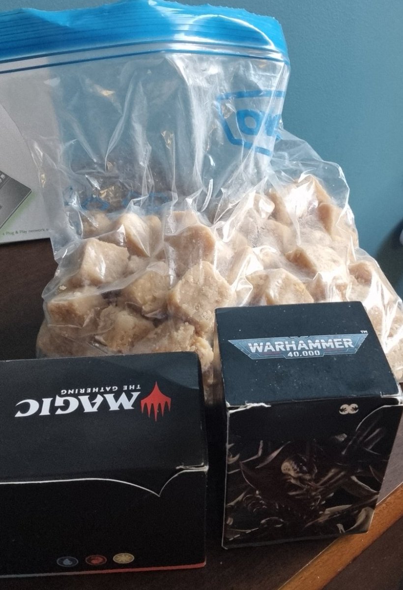 TalpThe's tweet photo. If you find me I'll always have two things on me, commander decks and sweet Scottish treats https://t.co/FLGIkrsEry