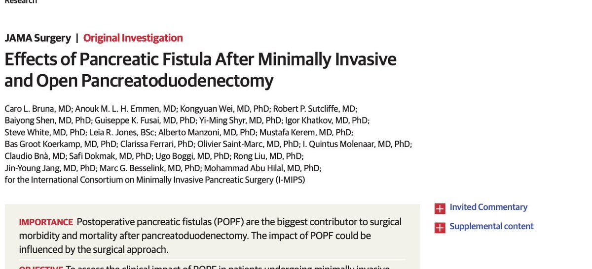 Mohamed Abu Hilal (@abuhilal9abu) on Twitter photo Few years ago, we showed that a bile leak has a lower impact in MILS vs Op. This was not what I experienced with POPF! ⚱️ hence the idea for this study with worth relections 🤔. Guys Pancreatic juce is not bile 😨 . <a href="/EAHPBA/">E-AHPBA</a> <a href="/ILLS_LAPLIVER/">ILLS</a> <a href="/IHPBA/">IHPBA</a> <a href="/PancreasClub/">The Pancreas Club</a> <a href="/YouppiePancreas/">YOUPPIE Pancreas</a> Few years ago, we showed that a bile leak has a lower impact in MILS vs Op. This was not what I experienced with POPF! ⚱️ hence the idea for this study with worth relections 🤔. Guys Pancreatic juce is not bile 😨 . <a href="/EAHPBA/">E-AHPBA</a> <a href="/ILLS_LAPLIVER/">ILLS</a> <a href="/IHPBA/">IHPBA</a> <a href="/PancreasClub/">The Pancreas Club</a> <a href="/YouppiePancreas/">YOUPPIE Pancreas</a>