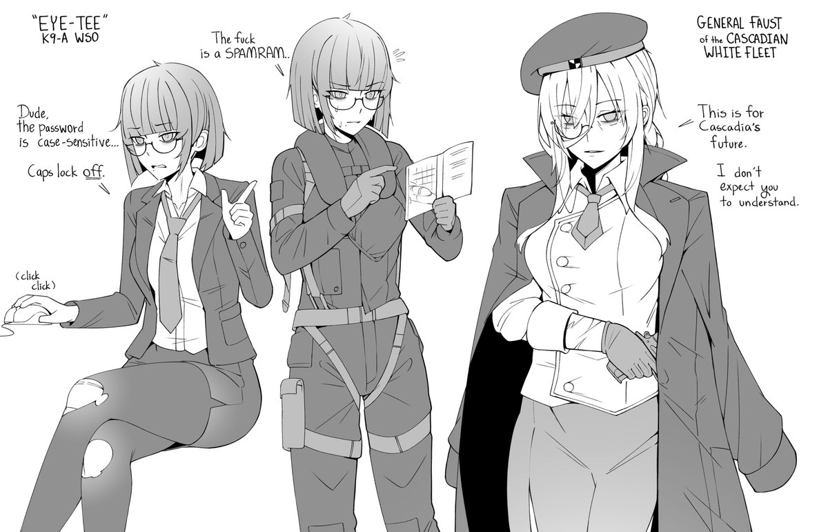 VelkaVelkaVelka's tweet image. Character design doodles for Frontline 59

This was just gonna be Eye-Tee but I blacked out for 30 minutes and woke up to Faust on my screen. Maybe, we can fix her...

#ProjectWingman