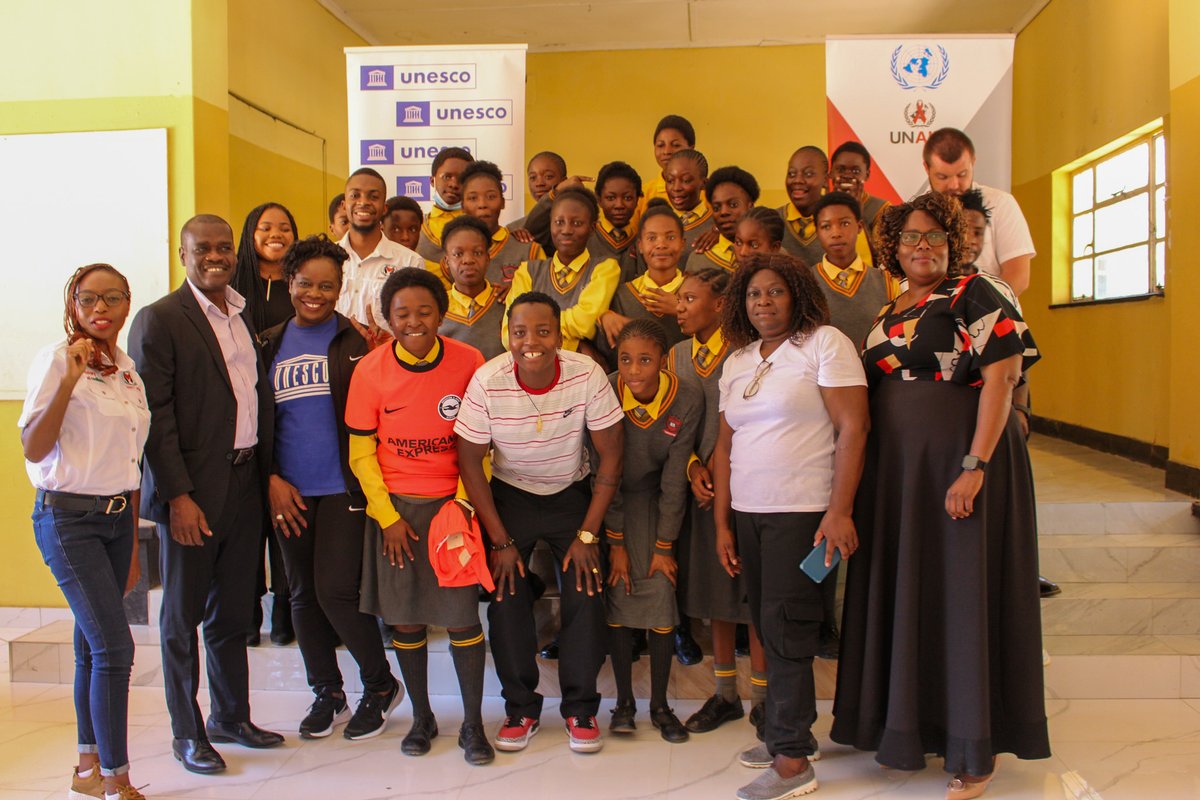 Through UNESCO and UNAIDS, proud to have organized an impactful outreach engagement for girls at Lusaka Girls Secondary School &amp; an inspirational football tournament at Bauleni Grounds with Zambian and Bay FC Soccer star Racheal Kundananji as part of the #16DaysOfActivism