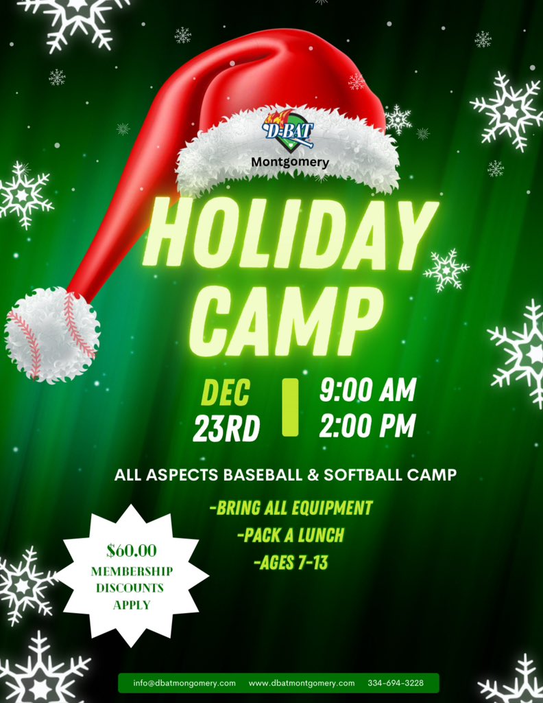 DBATMontgomery's tweet photo. 🎄🎄HOT OFF THE PRESSES
Winter Holiday Camp! Monday December 23. Register Today #dbatmontgomery #letsrake https://t.co/SRG581DDqs