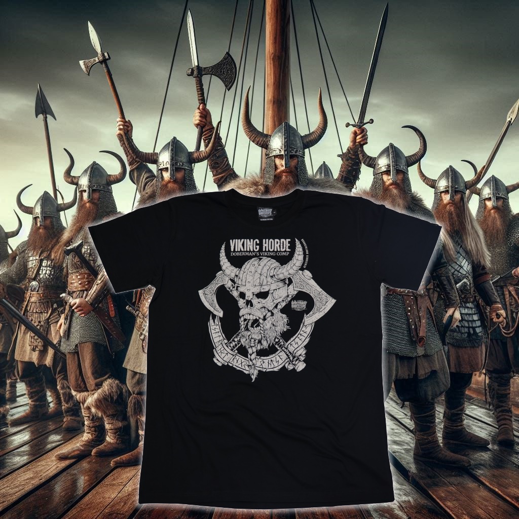 rascalshop's tweet photo. Dobermans Aggressive T-Shirt Viking Horde

https://t.co/tPWMmo8y39
Dobermans Aggressive T-Shirt Viking Horde. Großer Motivbrustdruck: Wikingerskull mit Äxten

#dobermansaggressive #wikinger #viking #wikingerzeit #vikingsofinstagramm #nordman #walhalla #valhalla #asgard https://t.co/zHQt2VsgQw