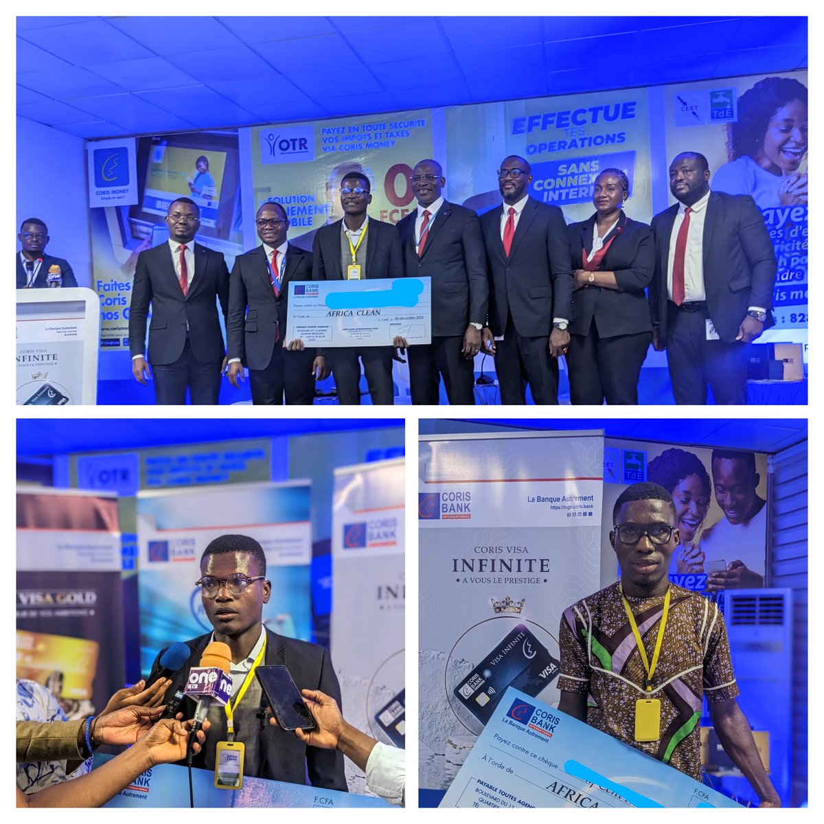 AFRICA CLEAN remporte le 1er prix au Grand Jeu CBI PME-PMI organisé par Coris Bank Togo lors de la Journée mondiale des PME ! Merci à <a href="/corisbanktg/">CBI Togo</a> &amp; à vous, nos fidèles soutiens ❤️. Continuons à œuvrer pour une Afrique propre 🌍. 📞 Contact : +228 90 45 31 53 #AfriqueDurable #PME