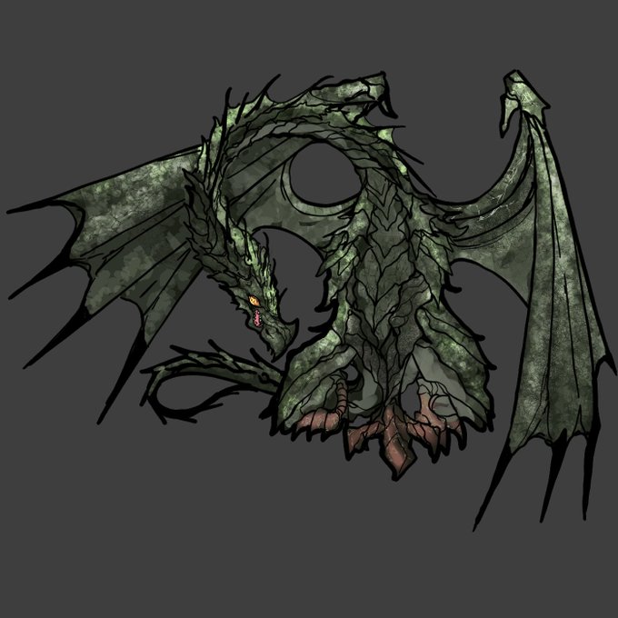 欲深い緑竜なイメージで描いたヤツ 