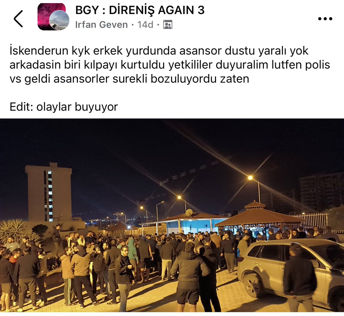 İSKENDERUN KYK YURDUNDA ASANSÖR DÜŞTÜ!