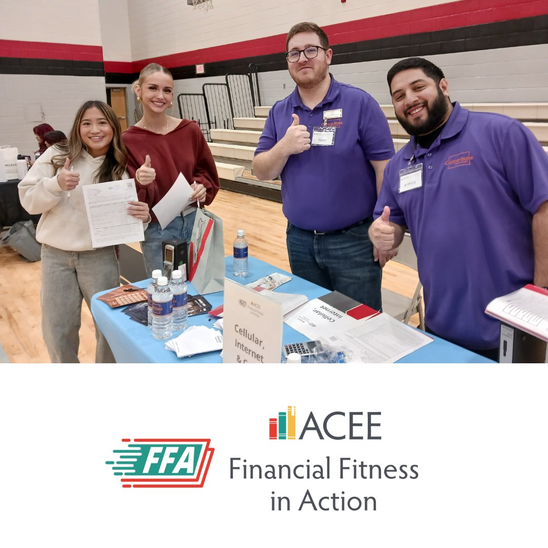 Boulder Creek High (<a href="/BCHS_DVUSD/">Boulder Creek High</a>) students engaged in real-life financial decision-making with ACEE's Financial Fitness in Action! They tackled budgeting challenges and learned vital finance skills. Thanks to the volunteers! #FinancialLiteracy #RealWorldSkills