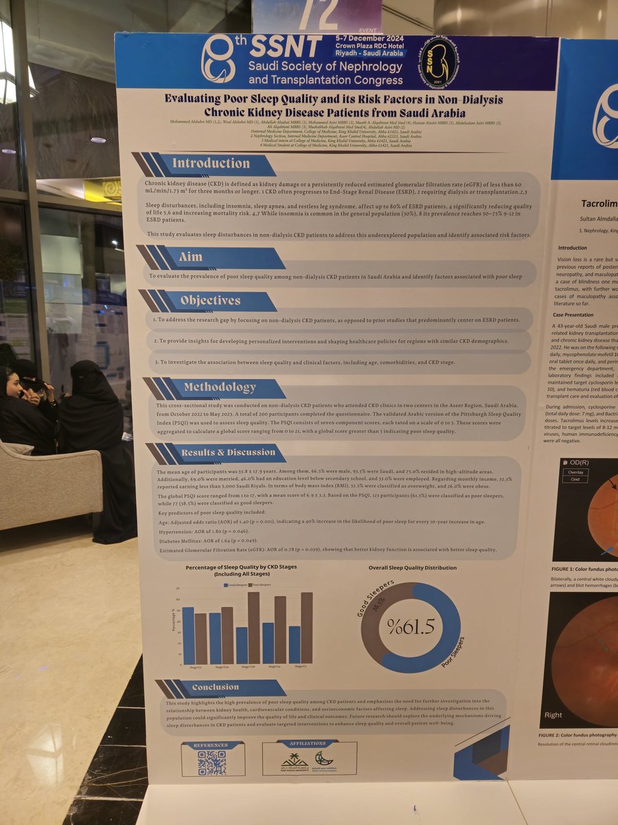 Doctor_Abod's tweet photo. تشرفت اليوم بعرض بحث في تخصص الكلى في المؤتمر السنوي للجمعية السعودية للكلى بجامعة الملك سعود

البحث بإشراف استشاري الكلى د. محمد الشهري @mohdshehri2 https://t.co/FwICWZpX6b