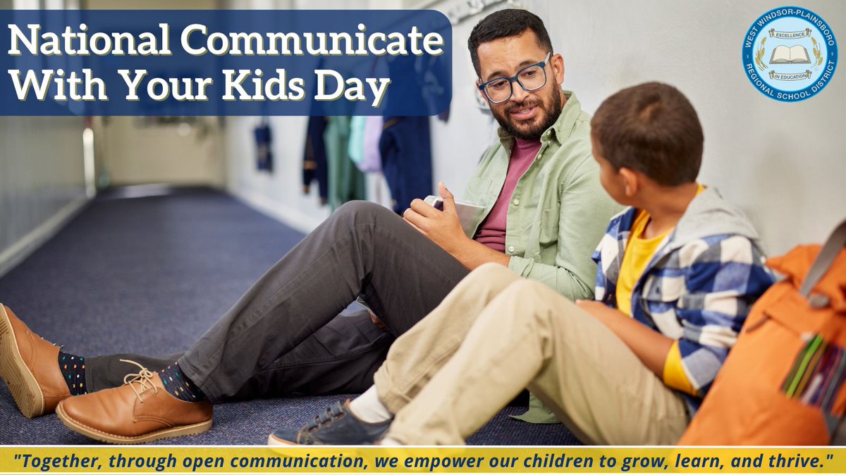 Today is Communicate with Your Kids Day! Schools play a vital role in fostering open dialogue between educators, students, and families. Let’s work together to listen, connect, and support our kids in their journey. 💬❤️ #WWP #WWPRSD