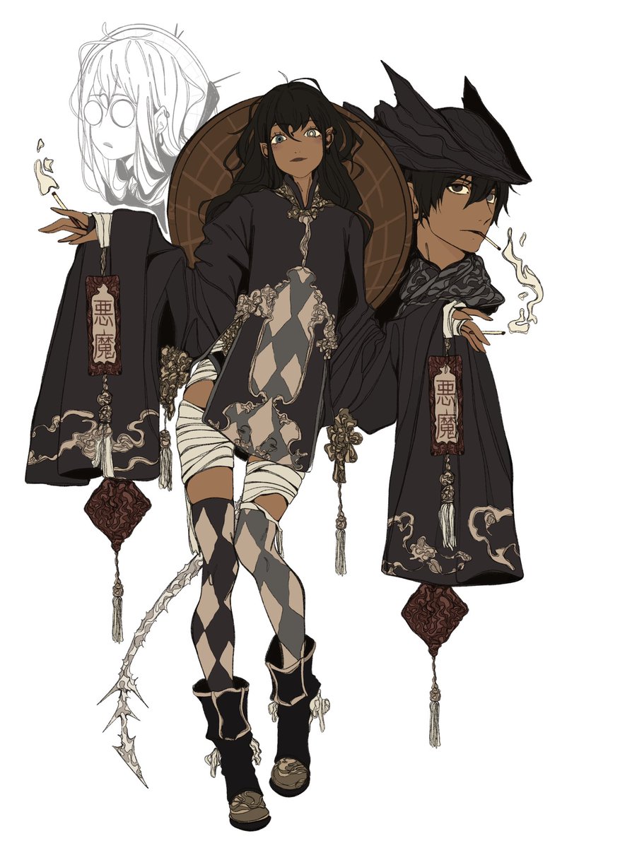 Demonerith's tweet image. 10.01pm 悪魔 Ghost, slum and Japan 👹
#artmoots #PortfolioDay