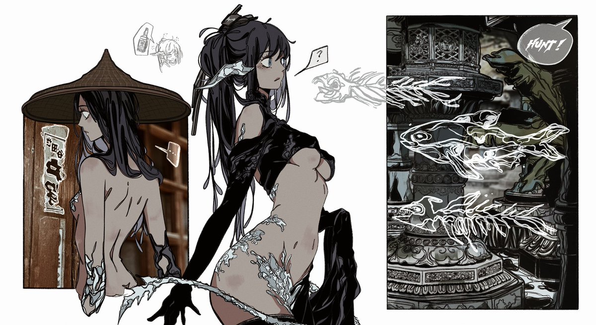 Demonerith's tweet image. 10.01pm 悪魔 Ghost, slum and Japan 👹
#artmoots #PortfolioDay