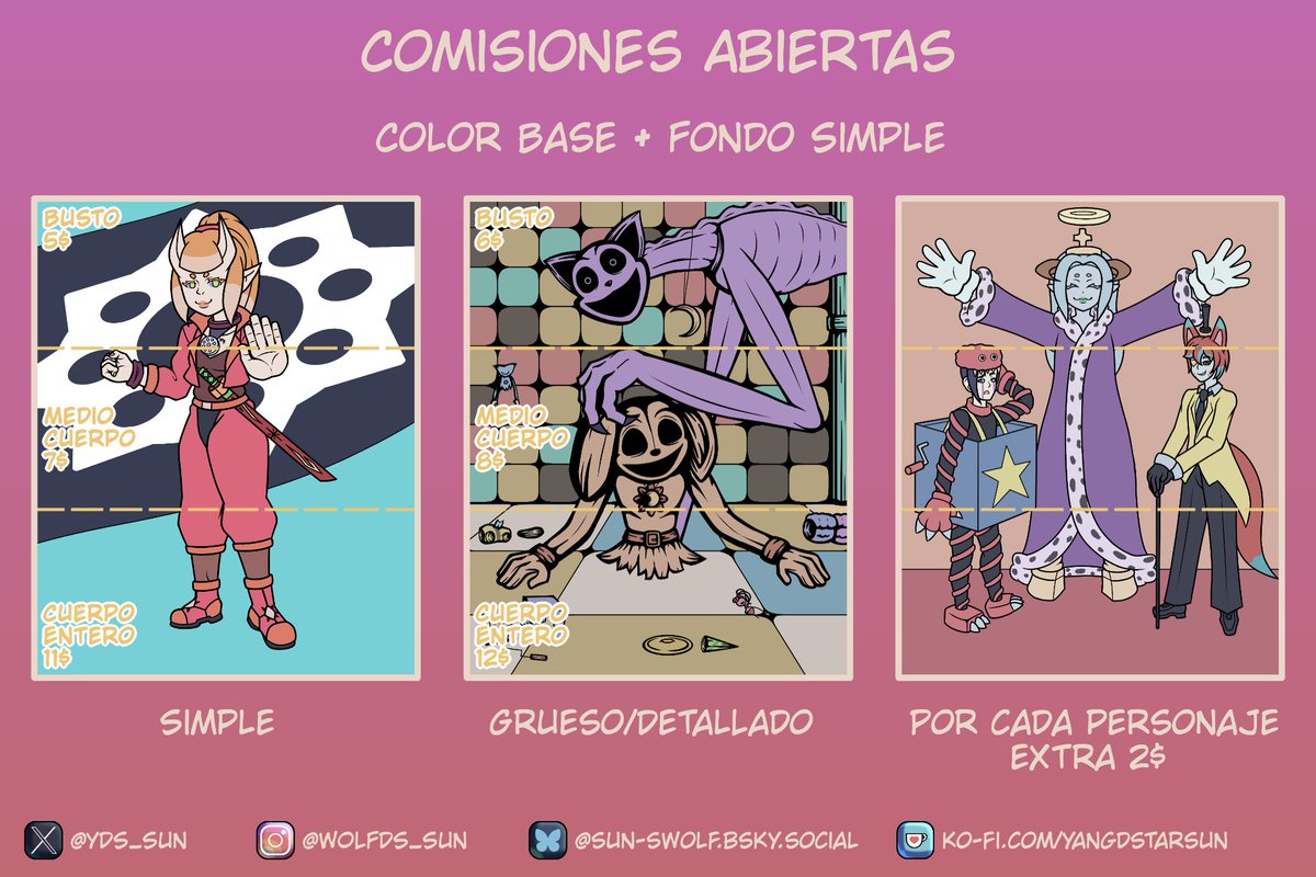 YDS_Sun's tweet photo. 🎨🇻🇪 Actualización de comisiones 🇻🇪🎨
Todo ❤️ y 🔁 se agradece.
DM abierto para mas información.

#opencommission #commissionsopen #art #furrycommission #comissionsopen #Commission 

⬇️⬇️⬇️⬇️⬇️⬇️⬇️ https://t.co/EeGW9gm2j2