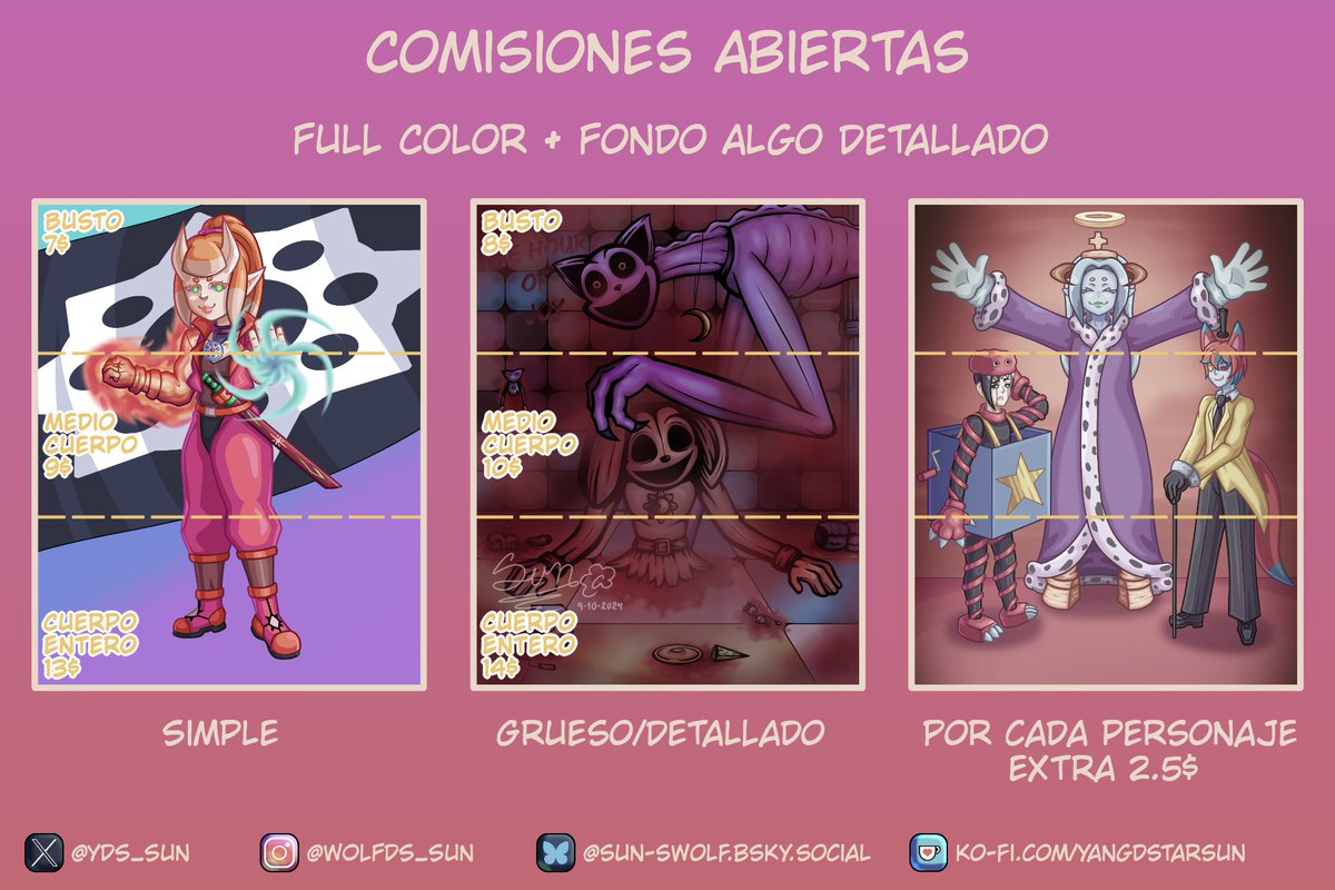 YDS_Sun's tweet photo. 🎨🇻🇪 Actualización de comisiones 🇻🇪🎨
Todo ❤️ y 🔁 se agradece.
DM abierto para mas información.

#opencommission #commissionsopen #art #furrycommission #comissionsopen #Commission 

⬇️⬇️⬇️⬇️⬇️⬇️⬇️ https://t.co/EeGW9gm2j2