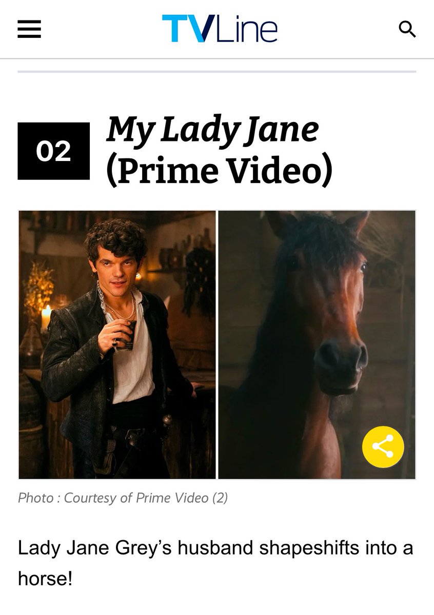 Number 2!! Biggest surprise should be that this show was even cancelled! 🤬BRING IT BACK <a href="/PrimeVideo/">Prime Video</a>!! 👸🏻❤️🐴#SaveMyLadyJane #MyLadyJane