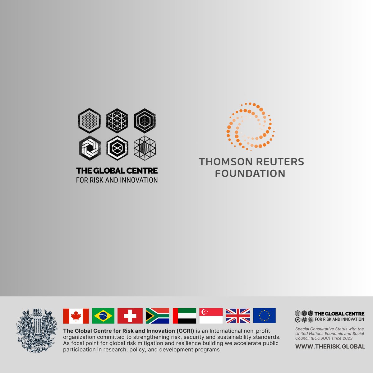 The Global Centre for Risk and Innovation (GCRI) (@riskcentre) on Twitter photo We’re proud to announce our membership in <a href="/TRF/">Thomson Reuters Foundation</a> #TrustLaw, the <a href="/thomsonreuters/">Thomson Reuters</a> Foundation’s global legal network—an alliance that will fortify our “#DecodingRisks, #RebuildingTrust” mission on a truly global stage. We’re proud to announce our membership in <a href="/TRF/">Thomson Reuters Foundation</a> #TrustLaw, the <a href="/thomsonreuters/">Thomson Reuters</a> Foundation’s global legal network—an alliance that will fortify our “#DecodingRisks, #RebuildingTrust” mission on a truly global stage.