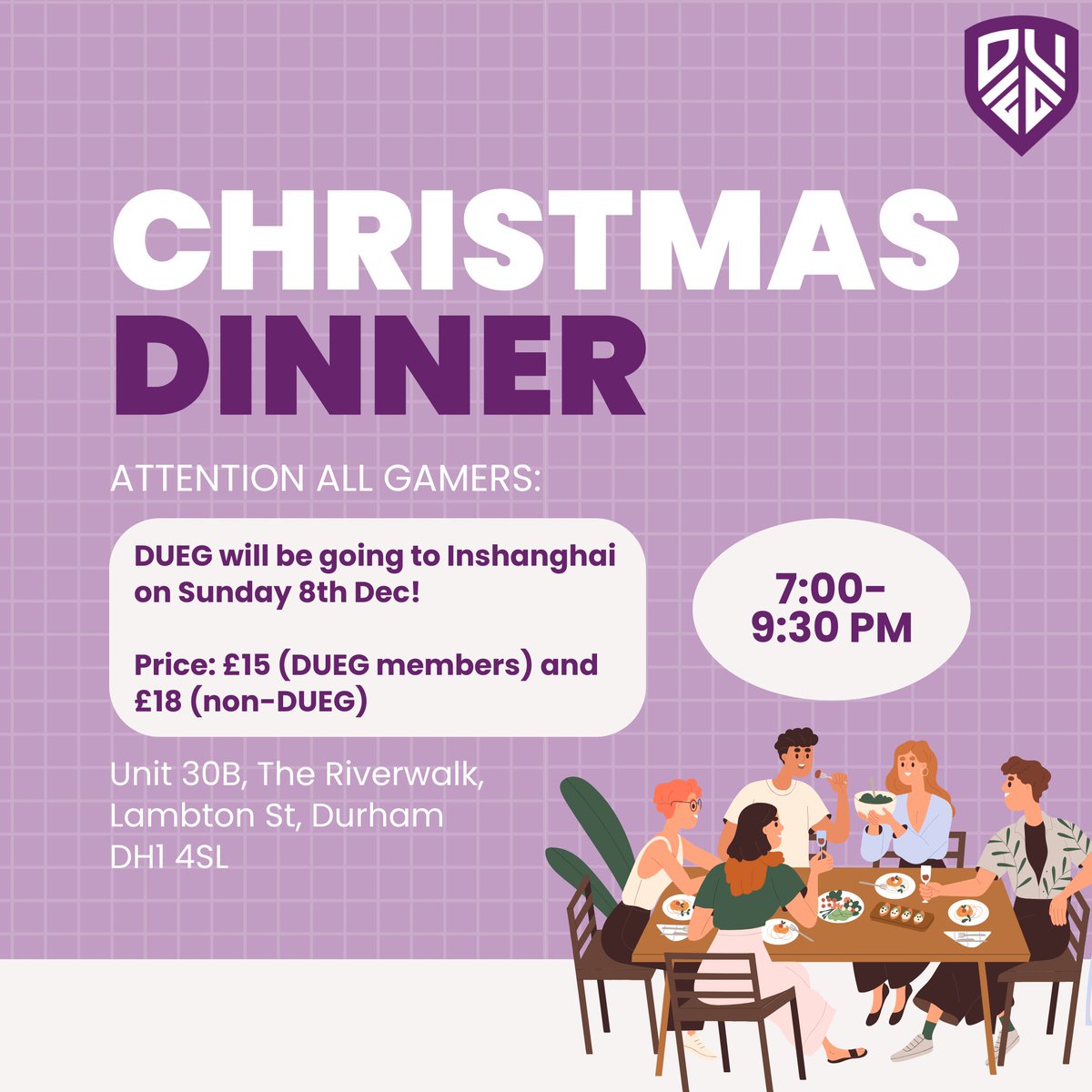 🎄🍽️CHRISTMAS DINNER AT INSHANGHAI🍽️🌲

🎮£15 for paying members
📺£18.45 for non-paying members

🕗SIGNUP ENDS TOMORROW 8PM
👇

docs.google.com/forms/d/e/1FAI…