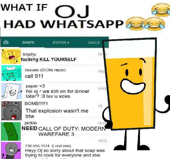 br1ghtestlight's tweet photo. WHAT IF hotel oj had whatsapp 😂😂 #inanimateinsanity https://t.co/q1pNhkT8z7