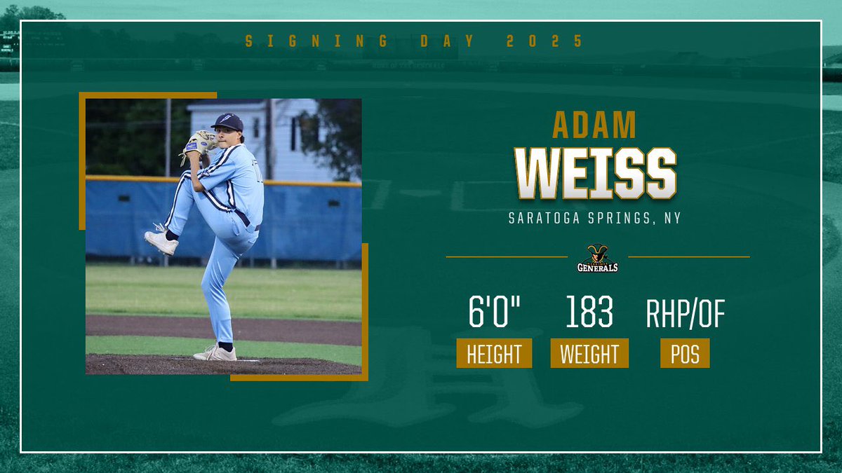 📝NATIONAL LETTER OF INTENT 📝

RHP/OF Adam Weiss from Saratoga High School!
#defendthehill #rollgens