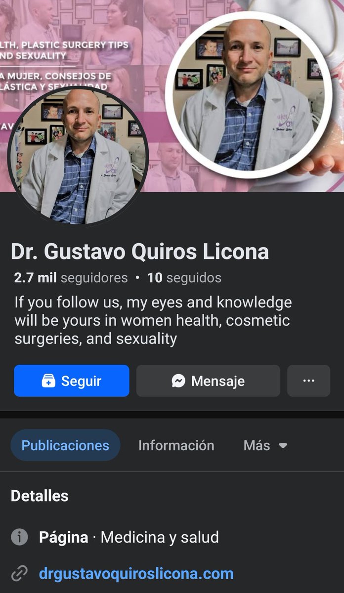 Sobrinos. 

Me mandaron muchos este caso muy particular. 

Además de #charlataneria pienso que también toca un tema muy delicado. 

Hay imágenes fuertes pero son la evidencia contundente. 

Es un Médico Traumatólogo que se vende como Ginecólogo. Es el Dr. Gustavo Quirós Licona