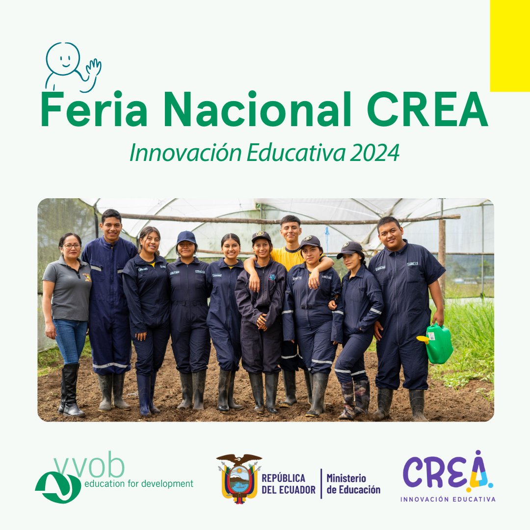 #Evento l Feria Nacional CREA

Este 10 de diciembre, el talento y la innovación brillará en la Feria Nacional CREA 2024.

facebook.com/VVOBenEcuador/…