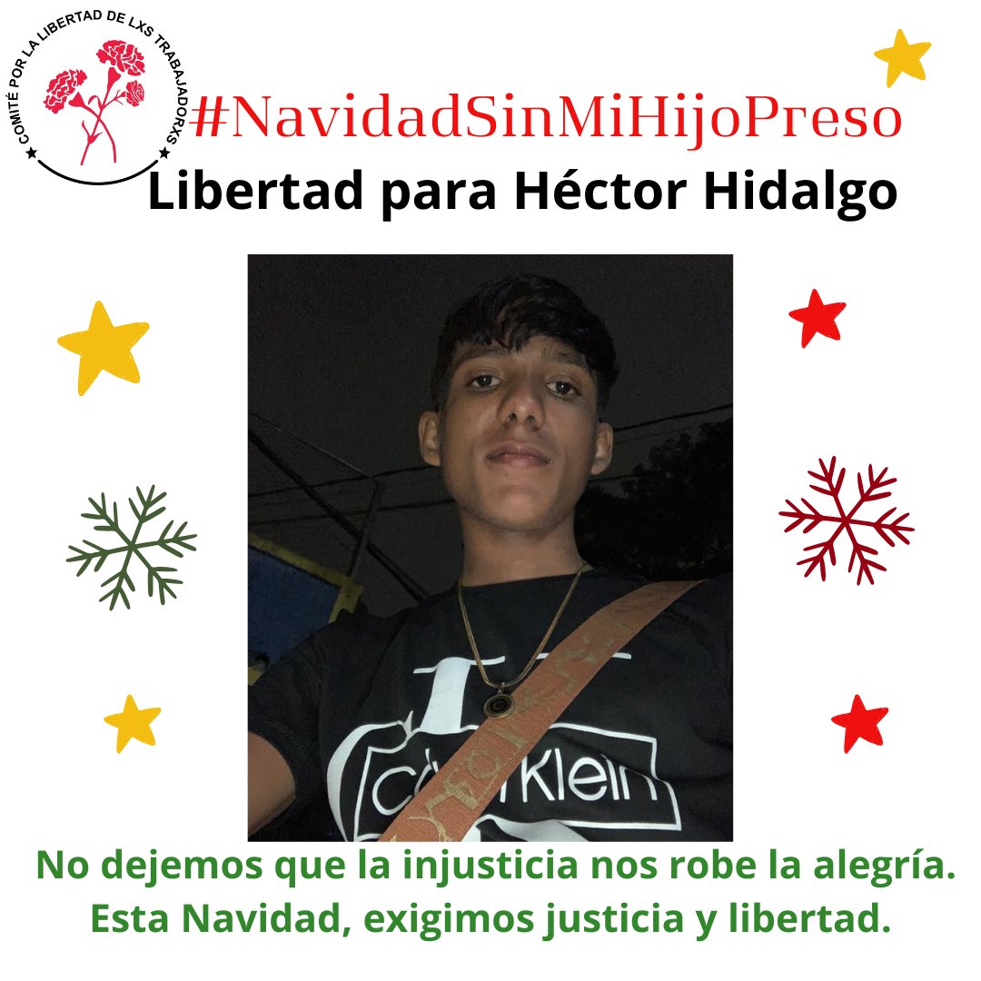 HÉCTOR JOSÉ HIDALGO
De 18 años de edad, fue detenido junto a su hermano  Carlos, debajo del puente de la Av. Fuerzas Armadas cuando venían de averiguar el repuesto para su moto, la cual desapareció sin rastros, desde el mismo momento en el que los detuvieron.

#LibertadParaTodos