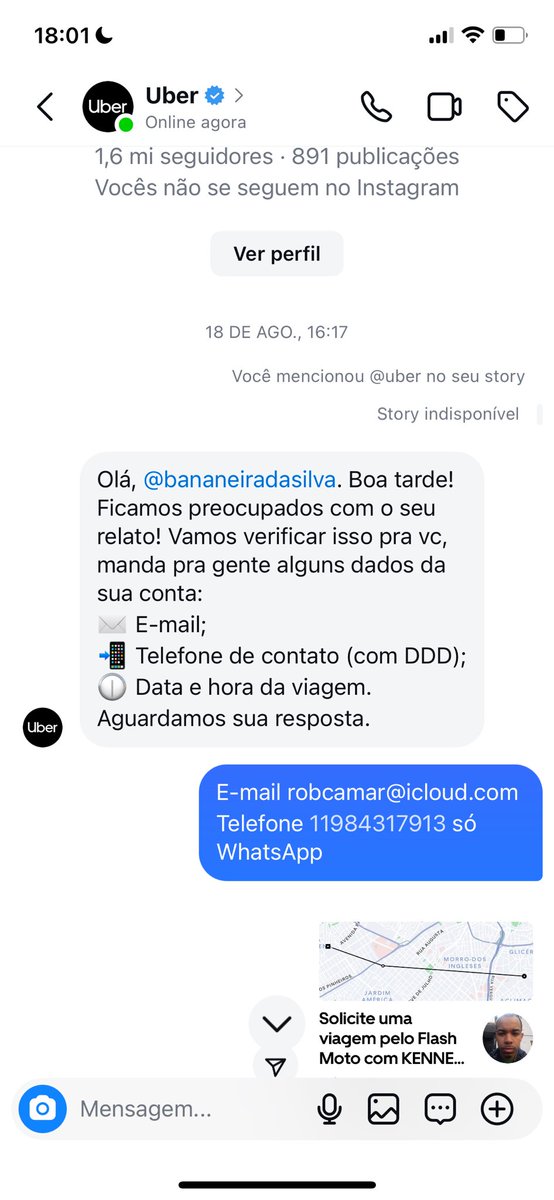 RobcamarRob's tweet image. Gente a @Uber_Brasil @Uber disseram hoje depois de 4 meses que só poderiam tomar alguma atitude até 30 dias do ocorrido … olha que ótimo venho reportando desde o dia do ocorrido. 
Contratar essa empresa não quer dizer que haja segurança … pelo contrário … parabéns por nada.