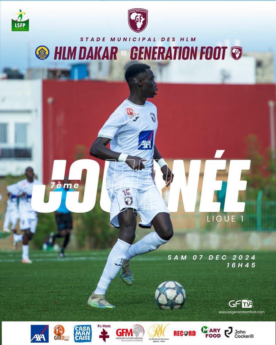 GFoot_Senegal's tweet photo. J-2 avant le match 🆚 @aschlmdakar
🆚 @aschlmdakar
🗓️ Samedi 7 décembre
🏟️ HLM
🕔 16h45
#TeamGF
👉🏿 #GFSON https://t.co/iLjnft7nJt