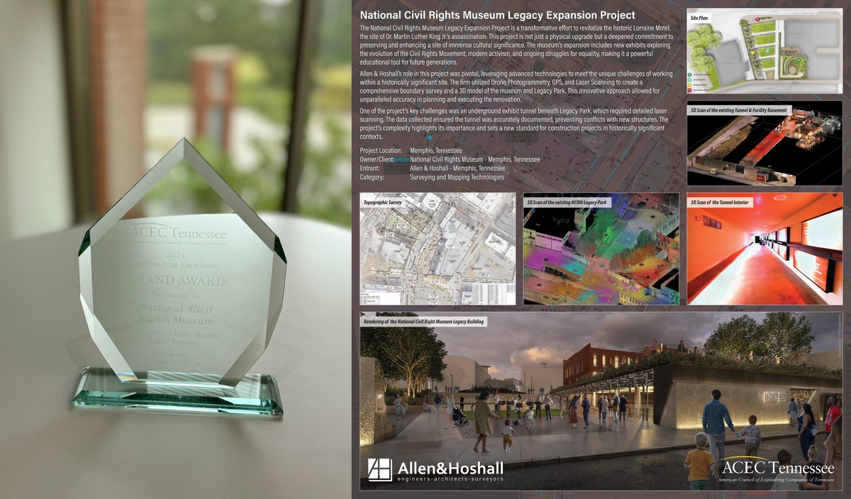 Last month, we were honored at the <a href="/ACECTN/">ACEC Tennessee</a>  Engineering Excellence Awards Banquet with the Grand Award for Survey and Mapping - Large Projects Division. Visit our website to learn more.