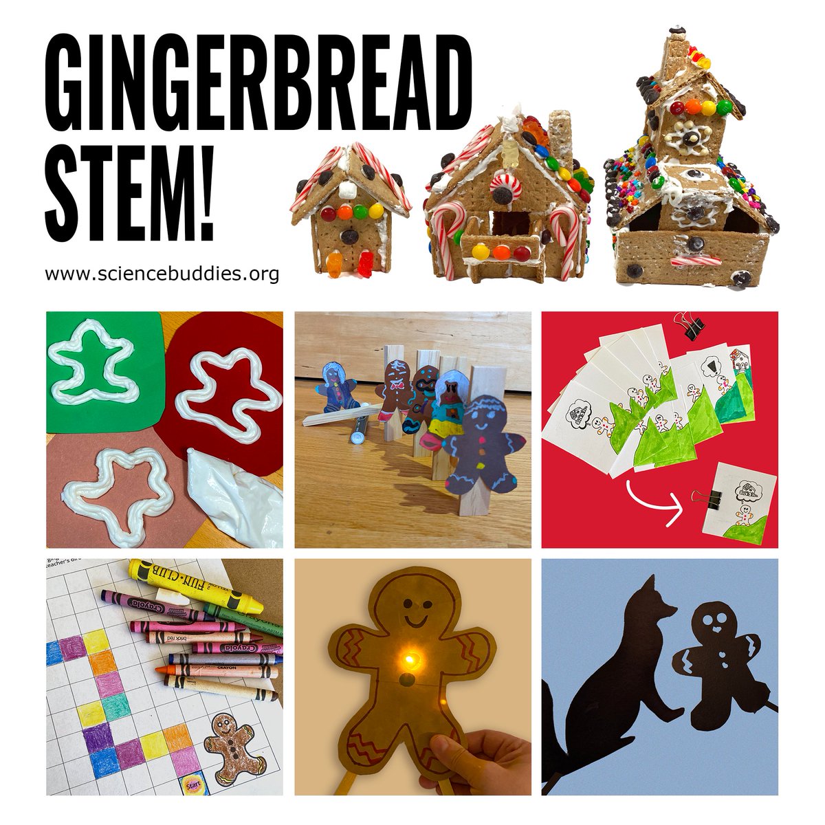 ScienceBuddies's tweet photo. Gingerbread #STEM can be great in or out of the classroom! Suggestions include building gingerbread houses using the engineering design process, Rube Goldberg machines, flipbooks, and more.

https://t.co/IReMLicKWz

#scienceteacher #gingerbreadSTEM #STEMactivity #familyscience https://t.co/sCtBIzUItE